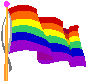 Rot nach oben, lila nach unten :-)

Das schwul-lesbische Leben ist bunt und vielf�ltig, und gefeiert wird auch gerne. Was lag also n�her, als m�glichst viele bunte Farben zu verwenden, um Mut, St�rke und Zuversicht als ein sichtbares Zeichen zu symbolisieren ? 

Die Farben des Regenbogens sind wie geschaffen daf�r, und so fehlt die Regenbogenflagge heute auf keiner Parade mehr. Sie weht w�hrend der CSD-Feiern an manchen �ffentlichen Geb�uden, sie klebt an vielen Autos und R�dern und steckt an unz�hligen Jacken und M�tzen. 
Der amerikanische K�nstler Gilbert Baker hat sie geschaffen, und zum ersten Mal sichtbar wurde sie w�hrend der Gay Freedom Parade in San Franzisko im Jahre 1978. Im Verlauf der 80iger Jahre wurde sie immer mehr zum Symbol der Schwulenbewegung, und in den 90iger Jahren setzte sie sich auch in Deutschland durch. 

Die bunte Flagge steht in erster Linie f�r pure Lebensfreude.  
Hinter jeder der sechs Farben steht eine eigene Botschaft. 
